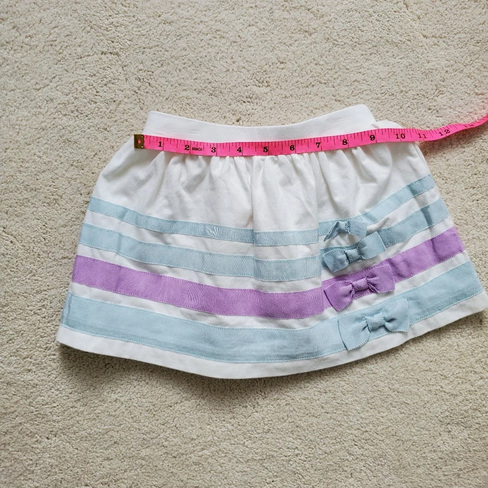 NWT Janie and Jack Baby Girls' White Ribbon and Bow Skirt sz6-12m